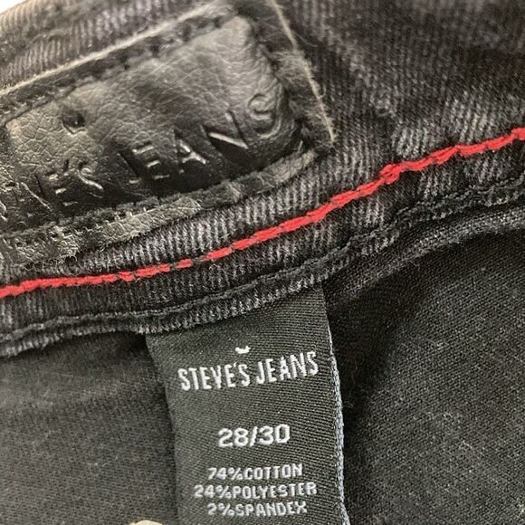 STEVIE’S JEANS 28x30 Stretch Slim Fit Black Jeans - Picture 3 of 7